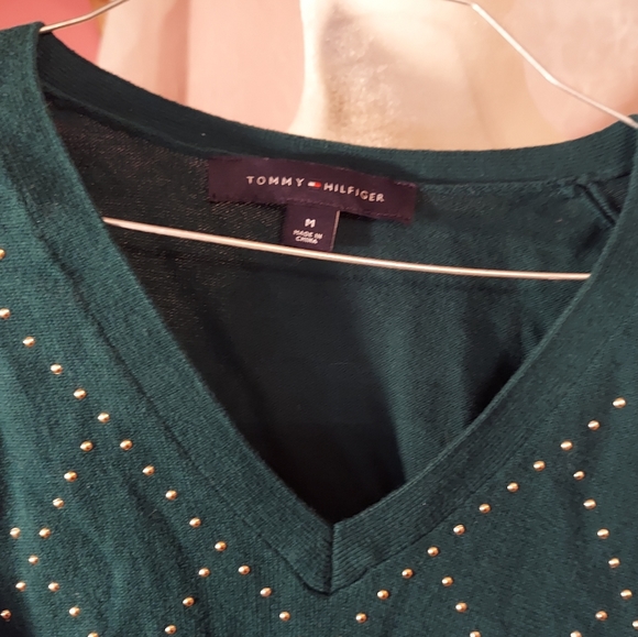 Womans Tommy Hilfiger Sweater size M Christmas Green - Picture 5 of 9